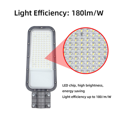 High-Brightness Mains-Powered LED Street Light, Aluminum Alloy Body, IP65 Waterproof, Branded LED Chips, Auto On/Off at Night, Ideal for Urban Roads, Parks, Communities, and More Lighting Applications