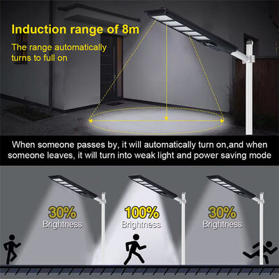 300W High Power LED Solar Street Light with LiFePO4 Lithium Battery and IP66 Waterproof for Outdoor Use